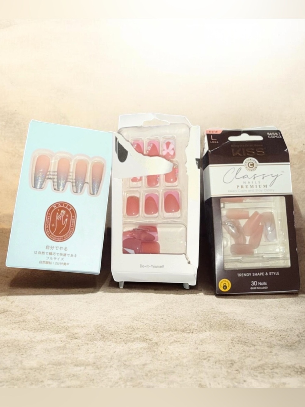 NWT’s Assorted Pink Press-On Nail Sets